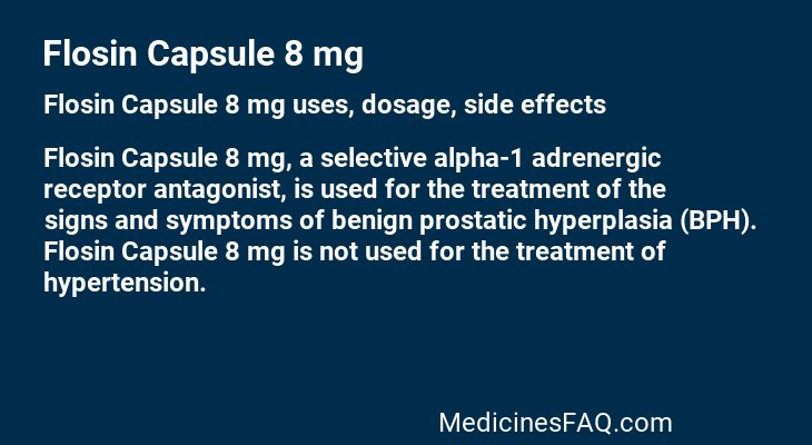 Flosin Capsule 8 mg