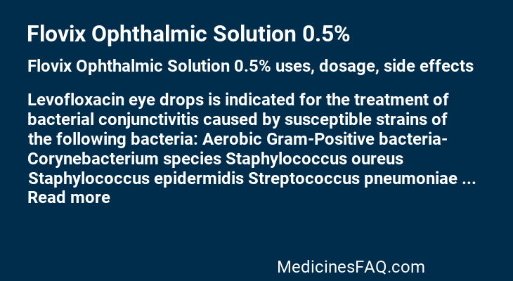 Flovix Ophthalmic Solution 0.5%