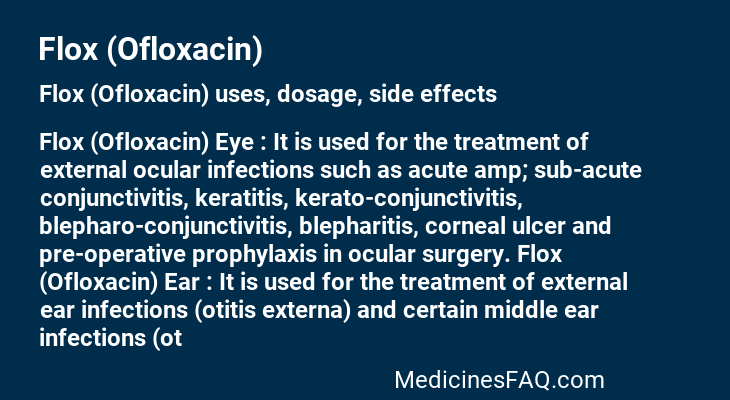 Flox (Ofloxacin)