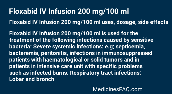 Floxabid IV Infusion 200 mg/100 ml