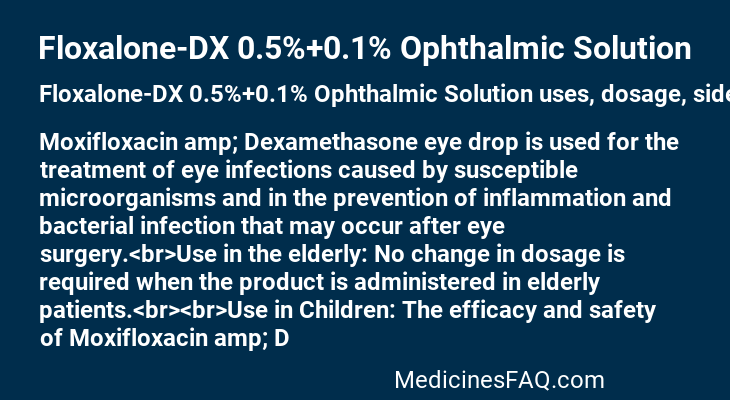 Floxalone-DX 0.5%+0.1% Ophthalmic Solution