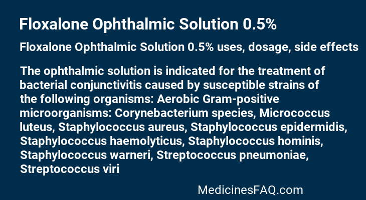 Floxalone Ophthalmic Solution 0.5%