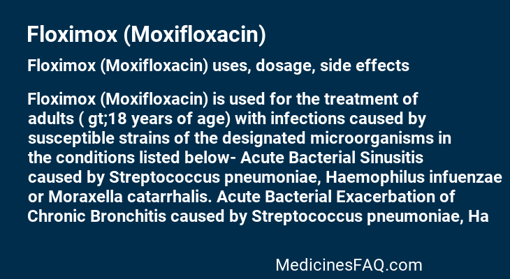 Floximox (Moxifloxacin)