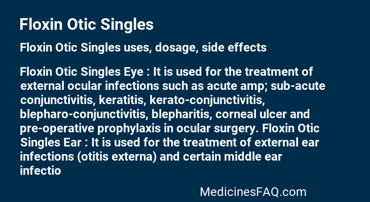 Floxin Otic Singles