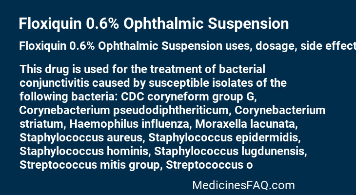 Floxiquin 0.6% Ophthalmic Suspension