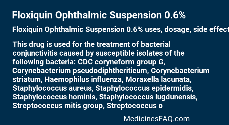 Floxiquin Ophthalmic Suspension 0.6%