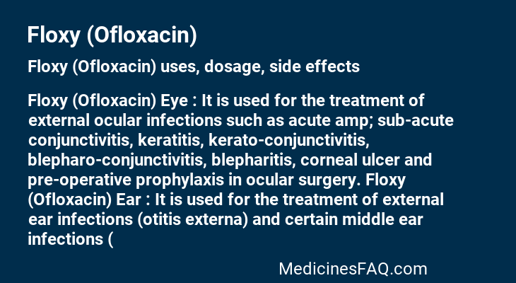 Floxy (Ofloxacin)