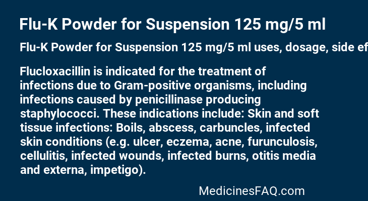 Flu-K Powder for Suspension 125 mg/5 ml