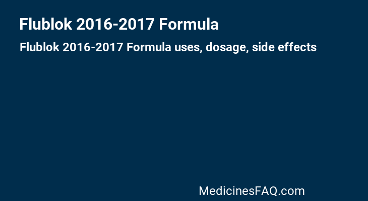 Flublok 2016-2017 Formula