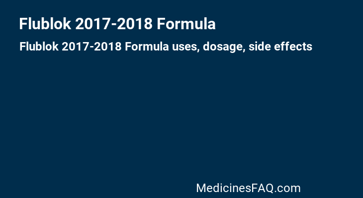Flublok 2017-2018 Formula