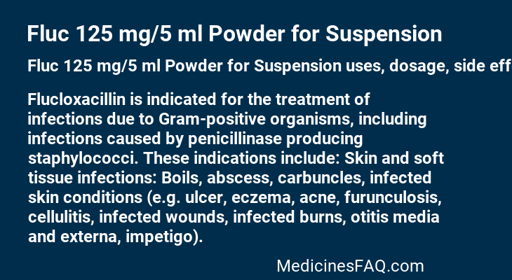 Fluc 125 mg/5 ml Powder for Suspension