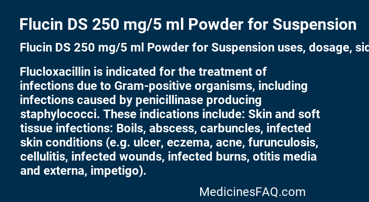 Flucin DS 250 mg/5 ml Powder for Suspension