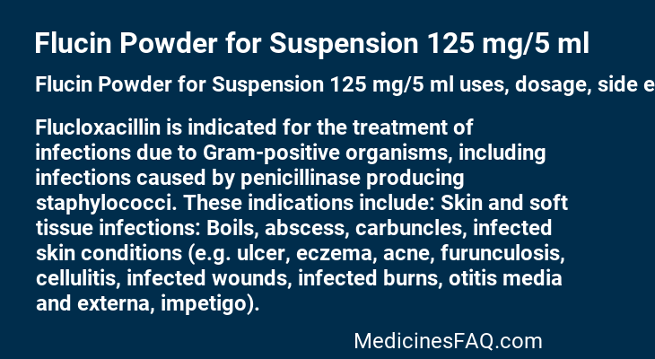 Flucin Powder for Suspension 125 mg/5 ml