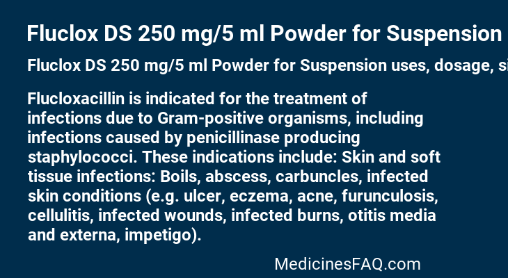 Fluclox DS 250 mg/5 ml Powder for Suspension