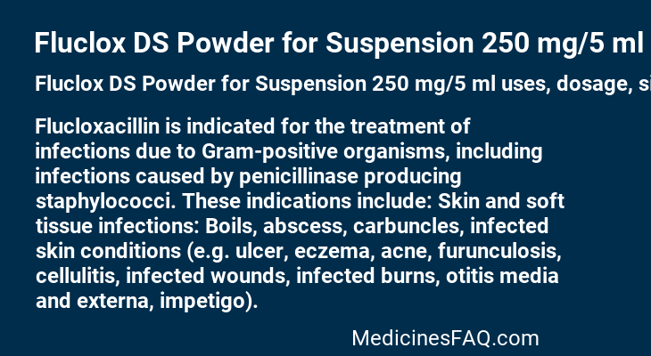 Fluclox DS Powder for Suspension 250 mg/5 ml