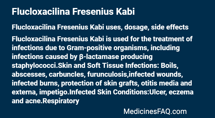 Flucloxacilina Fresenius Kabi