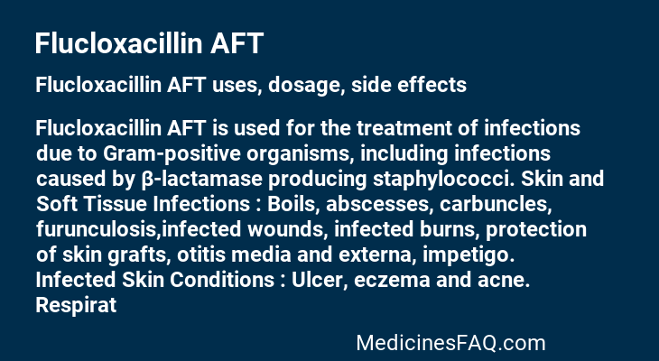 Flucloxacillin AFT