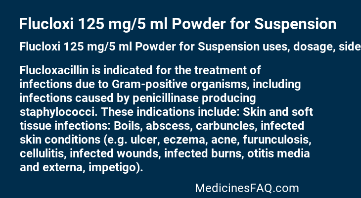 Flucloxi 125 mg/5 ml Powder for Suspension