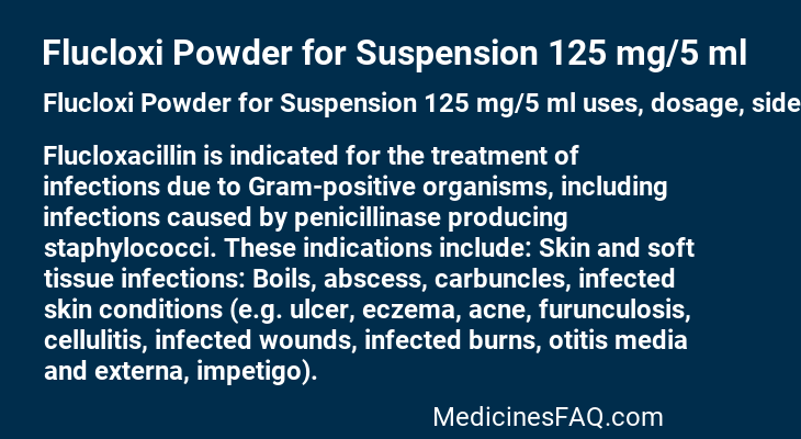 Flucloxi Powder for Suspension 125 mg/5 ml