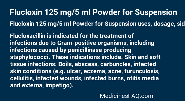 Flucloxin 125 mg/5 ml Powder for Suspension