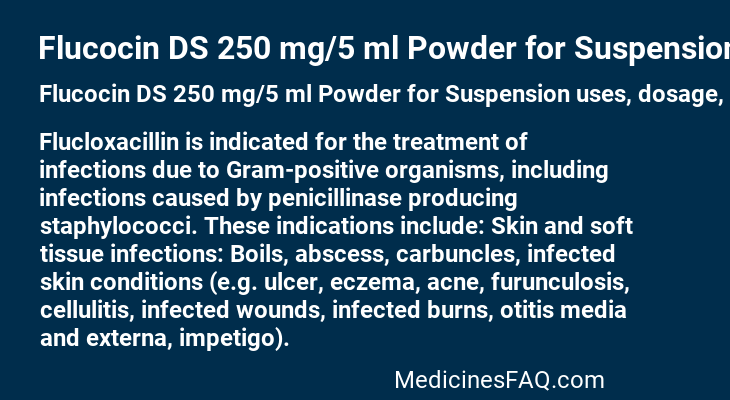 Flucocin DS 250 mg/5 ml Powder for Suspension