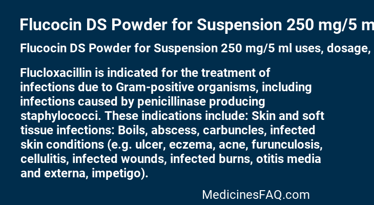 Flucocin DS Powder for Suspension 250 mg/5 ml