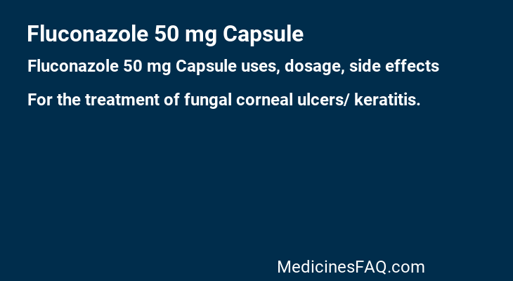 Fluconazole 50 mg Capsule