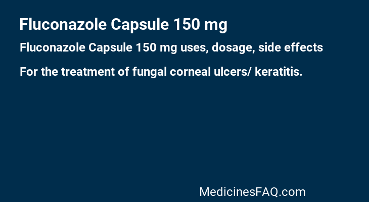 Fluconazole Capsule 150 mg