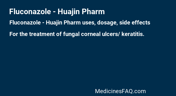 Fluconazole - Huajin Pharm