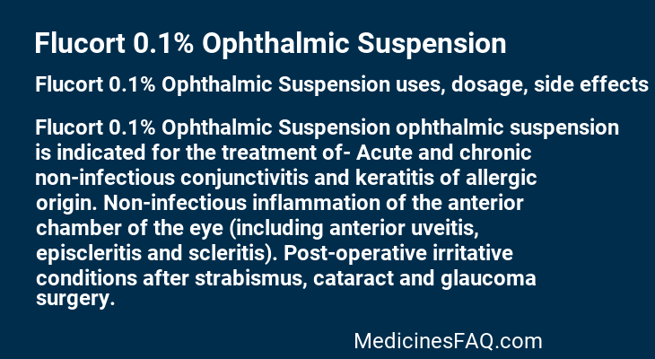 Flucort 0.1% Ophthalmic Suspension