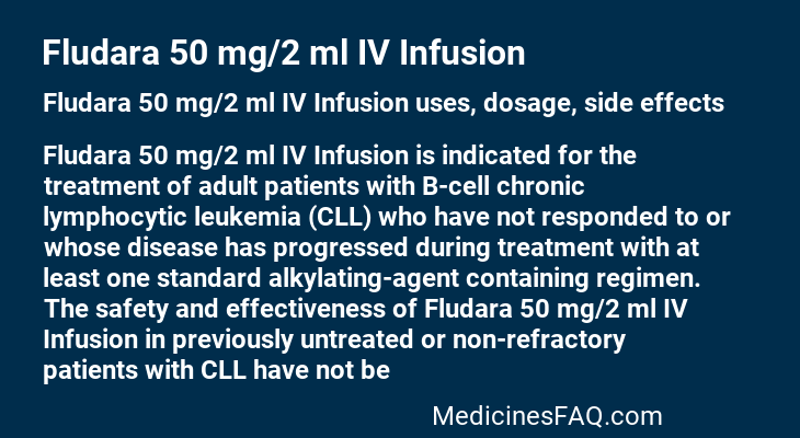 Fludara 50 mg/2 ml IV Infusion