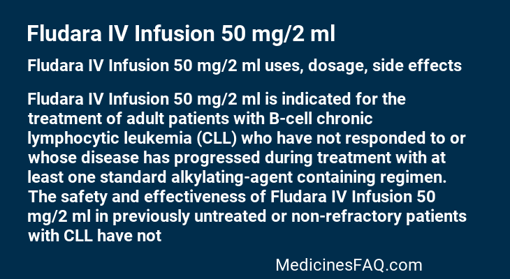 Fludara IV Infusion 50 mg/2 ml