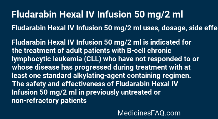 Fludarabin Hexal IV Infusion 50 mg/2 ml