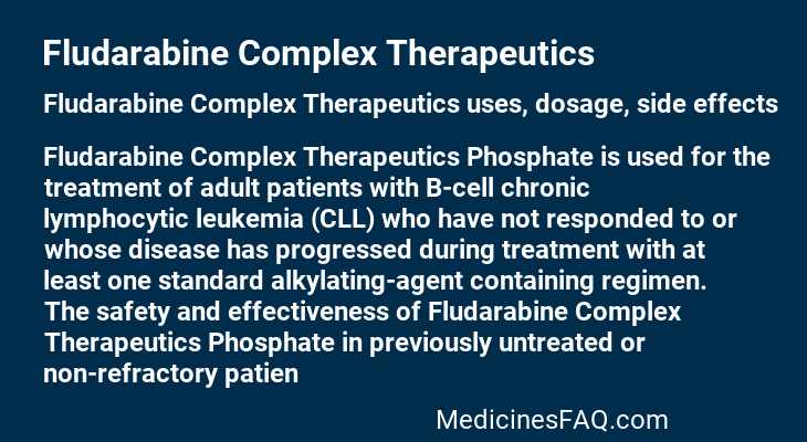 Fludarabine Complex Therapeutics