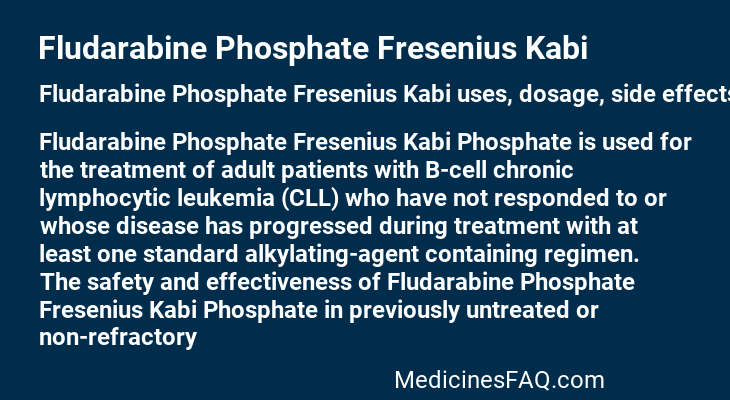 Fludarabine Phosphate Fresenius Kabi