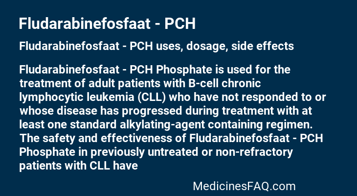 Fludarabinefosfaat - PCH