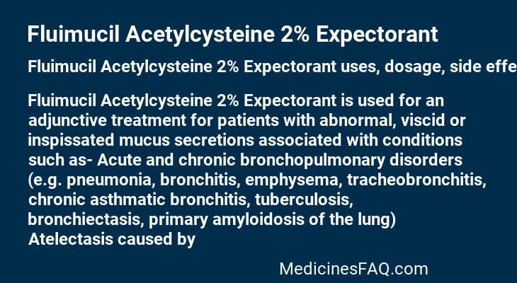 Fluimucil Acetylcysteine 2% Expectorant