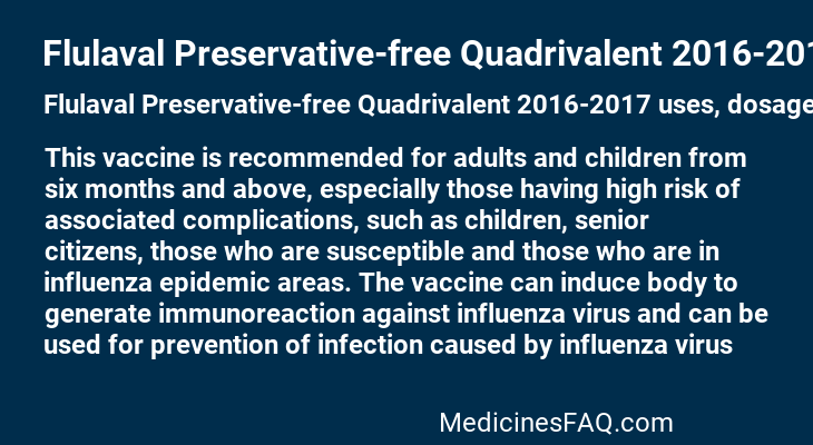Flulaval Preservative-free Quadrivalent 2016-2017