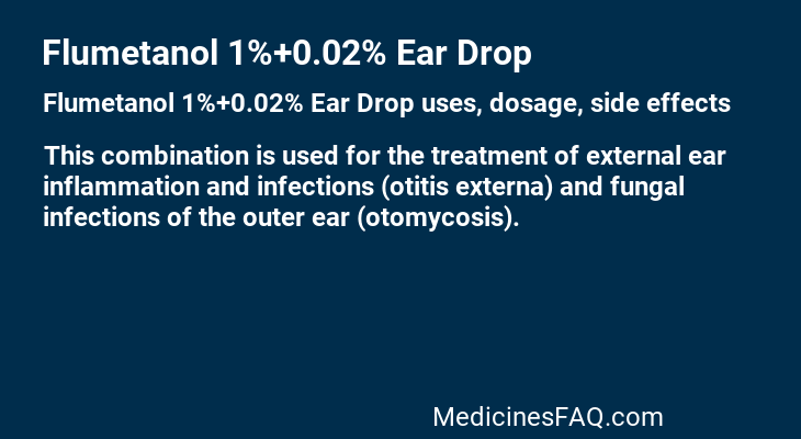 Flumetanol 1%+0.02% Ear Drop