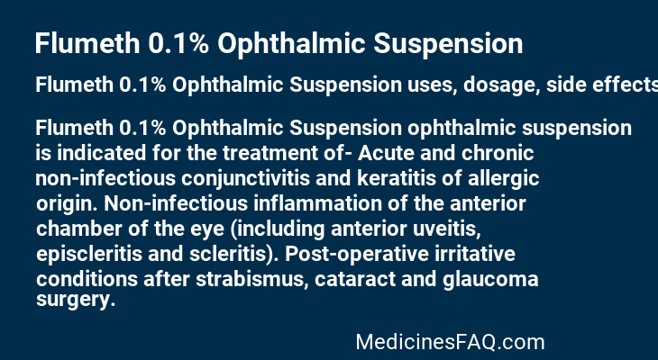 Flumeth 0.1% Ophthalmic Suspension