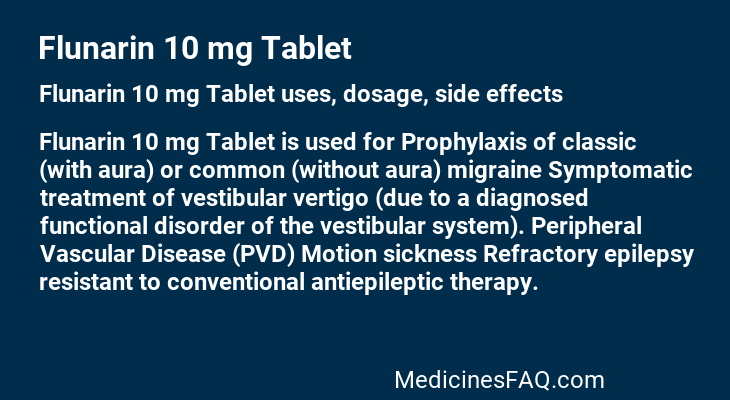 Flunarin 10 mg Tablet