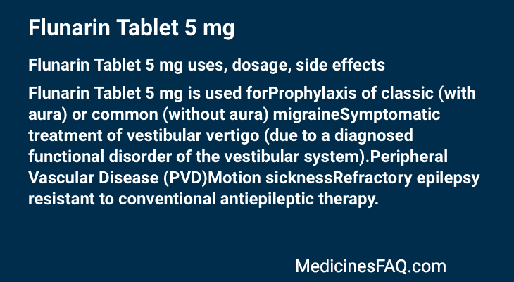 Flunarin Tablet 5 mg