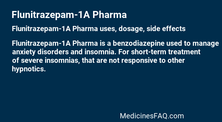 Flunitrazepam-1A Pharma
