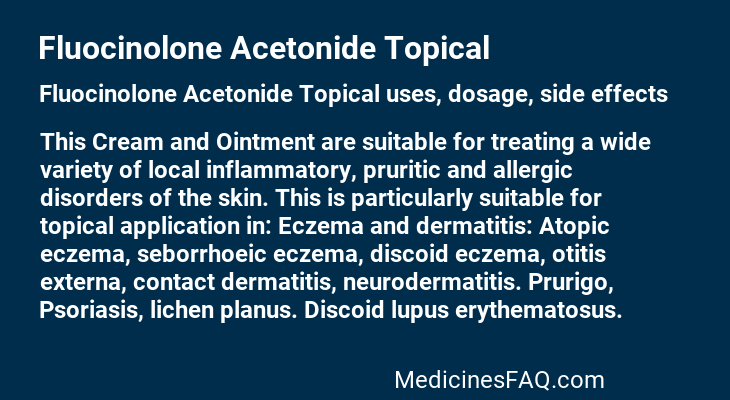 Fluocinolone Acetonide Topical