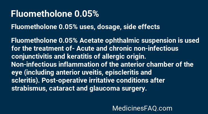 Fluometholone 0.05%