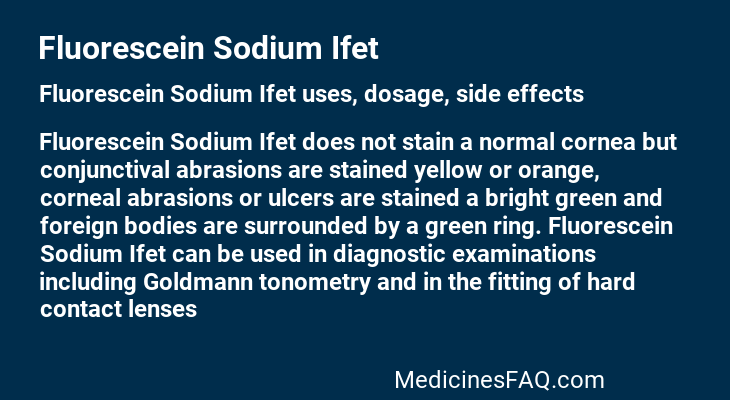 Fluorescein Sodium Ifet