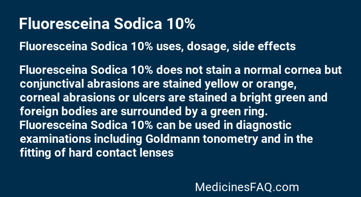 Fluoresceina Sodica 10%