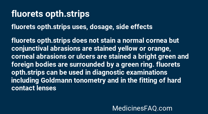 fluorets opth.strips