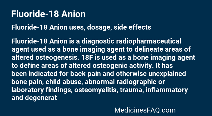 Fluoride-18 Anion