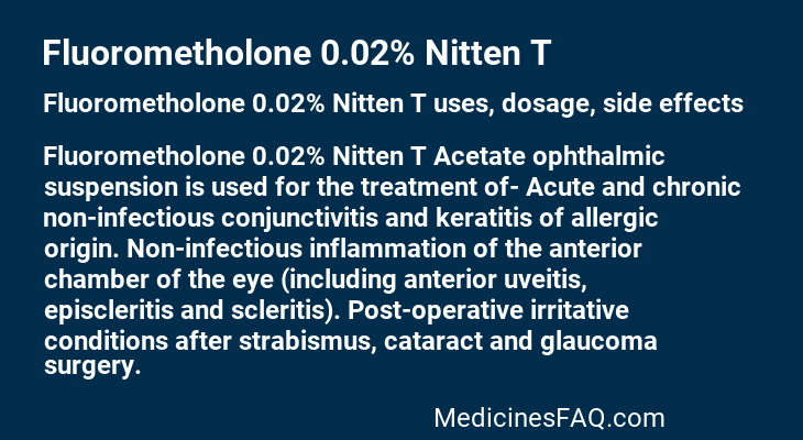 Fluorometholone 0.02% Nitten T